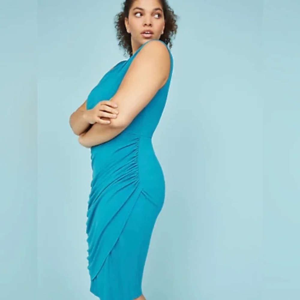 Lane Bryant Built In Smoothing Ruched Sheath Dress NWT Size 22